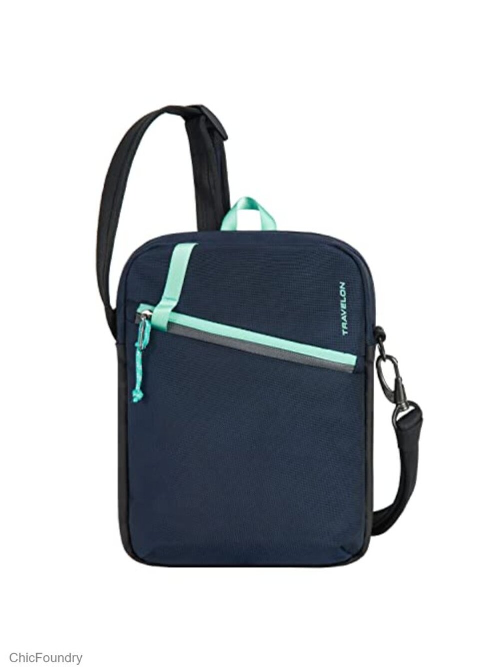 Travelon Anti-Theft Crossbody Bag RFID Blocking Locking Compartments Recycled